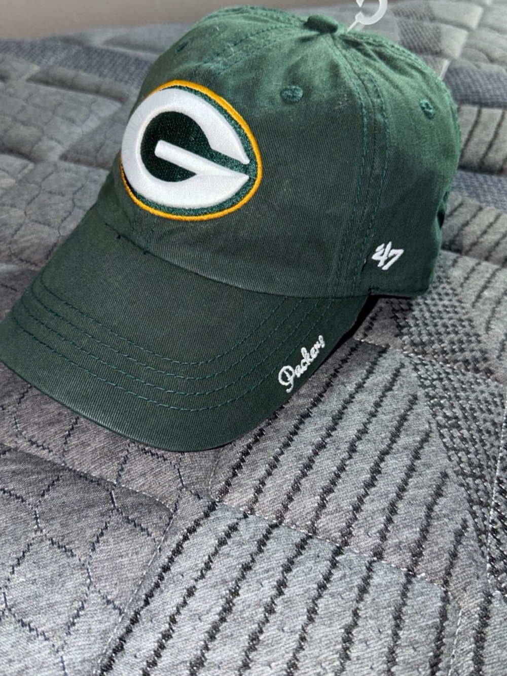 '47 Green Packers Cap - Dark Green with Yellow & White Logo